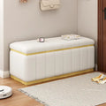 Linen Fabric Upholstered Solid wood frame Bench with Large Storage Space for the Living Room,Entryway and Bedroom