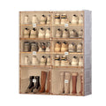 Portable Shoe cabinet Living Room,Stackable Storage Organizer Cabinet with Doors and Shelves,Shoe Box for Closet