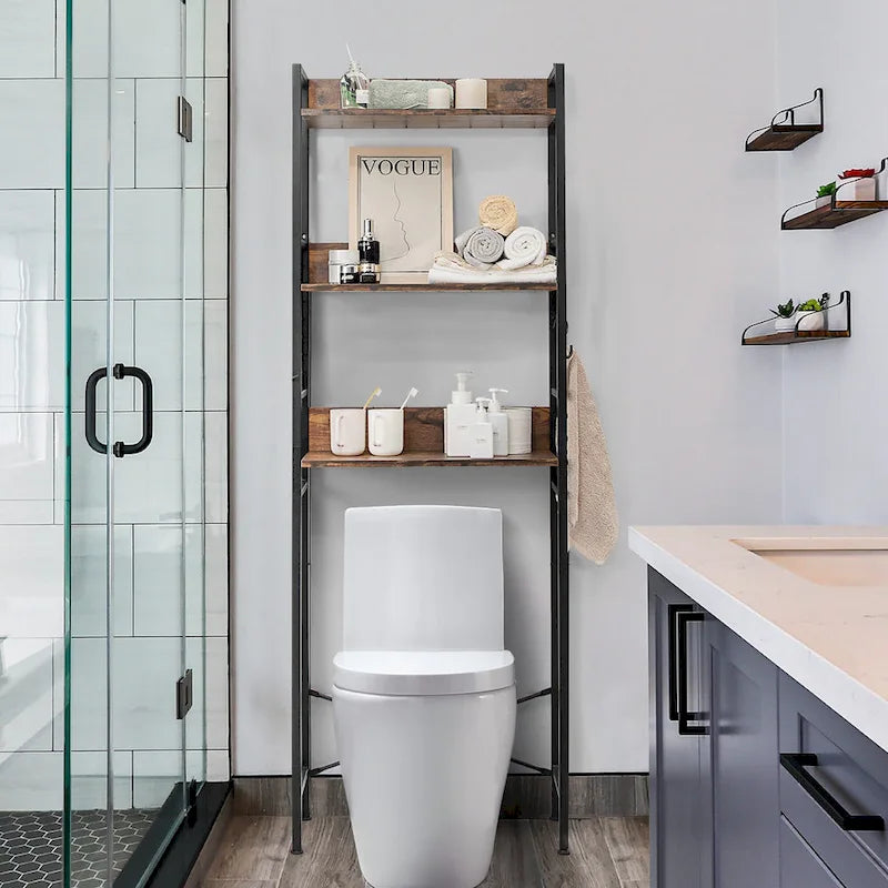 Costway 3-Tier Over-The-Toilet Storage Rack Bathroom Organizer Space - See Details