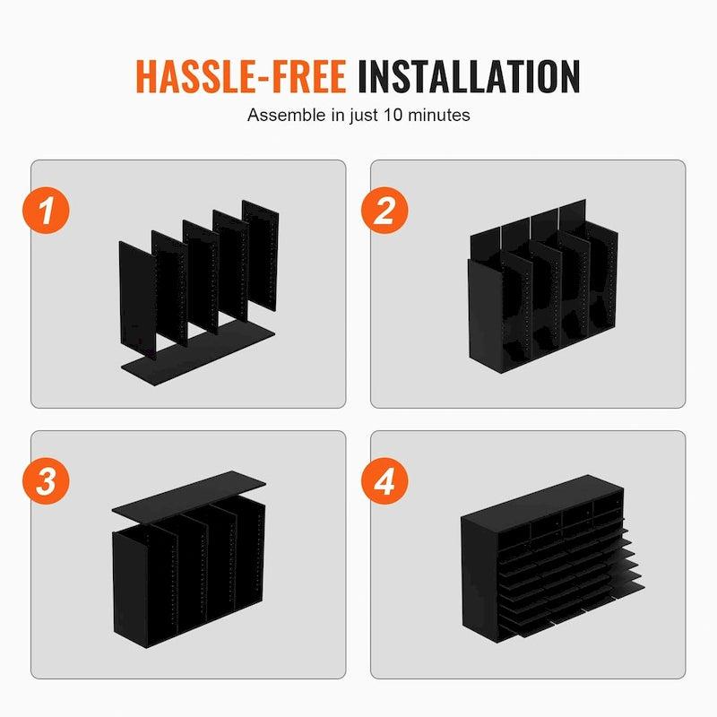Office Mailbox Literature Organizers with 36 Compartments and Adjustable Shelves