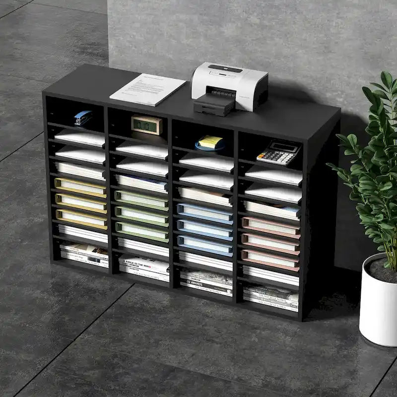Office Mailbox Literature Organizers with 36 Compartments and Adjustable Shelves