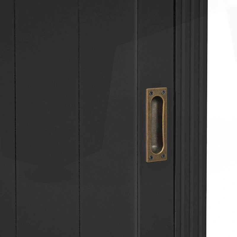 Modern Tall Bookshelf with LED Lighting and Versatile Storage Options