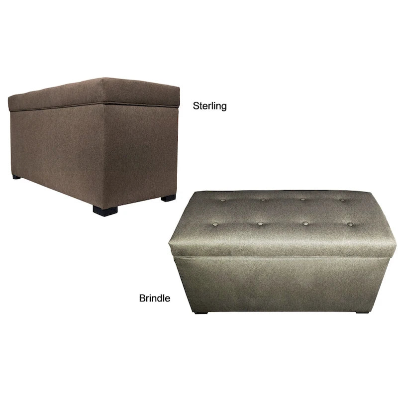 MJL Furniture Angela Dawson Button-tufted Storage Trunk Bench