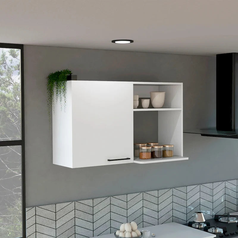 Kitchen wall cabinet Burwood, White Finish,High quality and durable