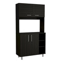 TUHOME 95 Pantry with 2 Double Cabinets, 3 Open Shelves - N/A