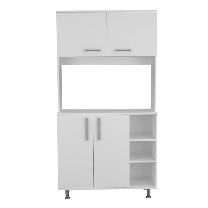TUHOME 95 Pantry with 2 Double Cabinets, 3 Open Shelves - N/A