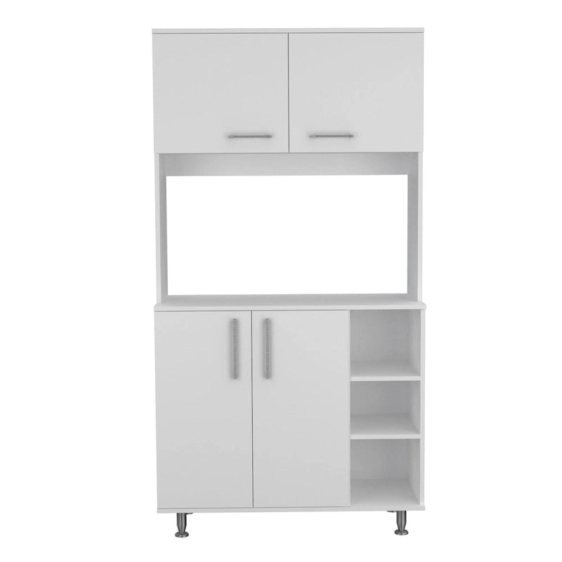 TUHOME 95 Pantry with 2 Double Cabinets, 3 Open Shelves - N/A