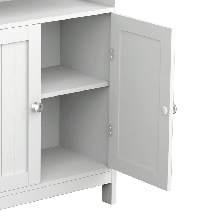 Bathroom standing storage with double shutter doors cabinet
