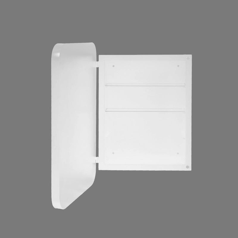 16x24 Inch Recessed Black Metal Framed Medicine Cabinet with Mirror and Adjustable Shelves - 16x24 Inch