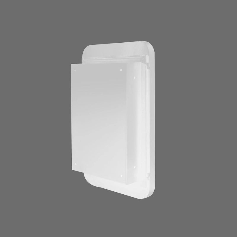16x24 Inch Recessed Black Metal Framed Medicine Cabinet with Mirror and Adjustable Shelves - 16x24 Inch