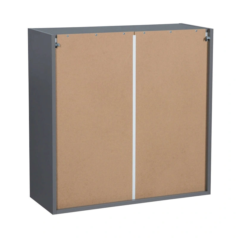 27 x 30 Wall Cabinet-Double Door-Grey - 27 x 30 x 12