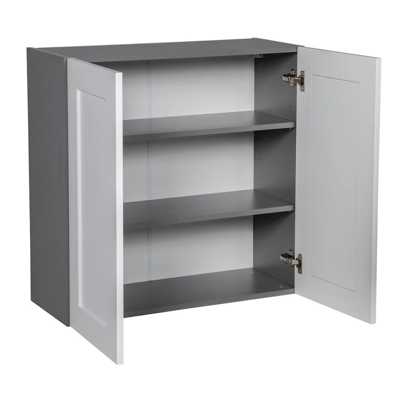 27 x 30 Wall Cabinet-Double Door-Grey - 27 x 30 x 12