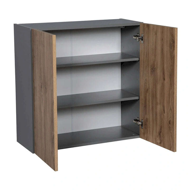 27 x 30 Wall Cabinet-Double Door-Grey - 27 x 30 x 12