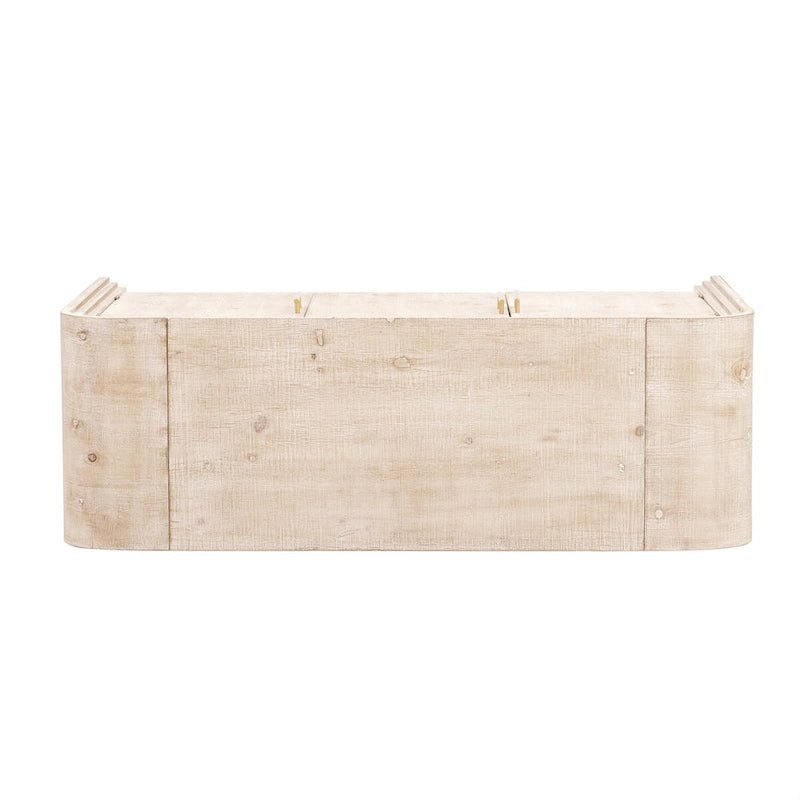 Retro Minimalist Curved Sideboard with Gold Handles