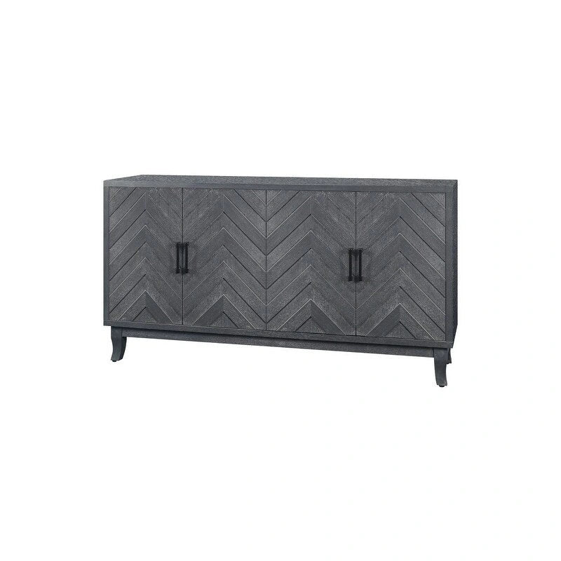 Lacquered Wooden Vintage Style Sideboard