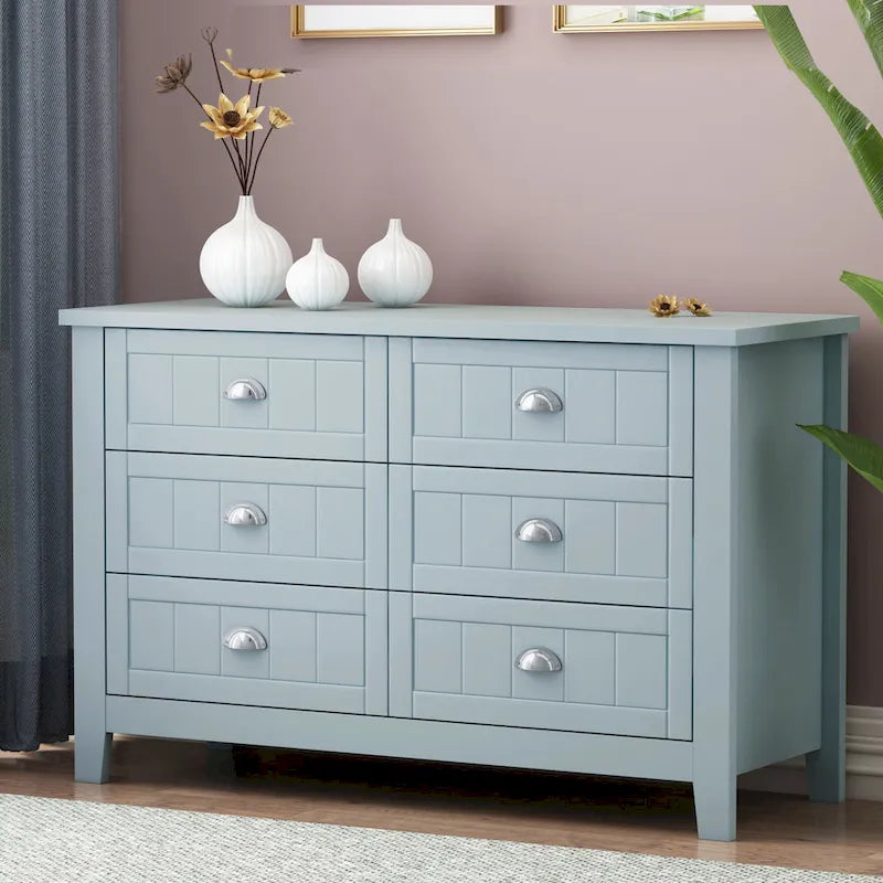 Drawer Dresser BAR CABINET side cabinet,buffet service counter, solid wood frame,plasticdoor panel,retro shell handle