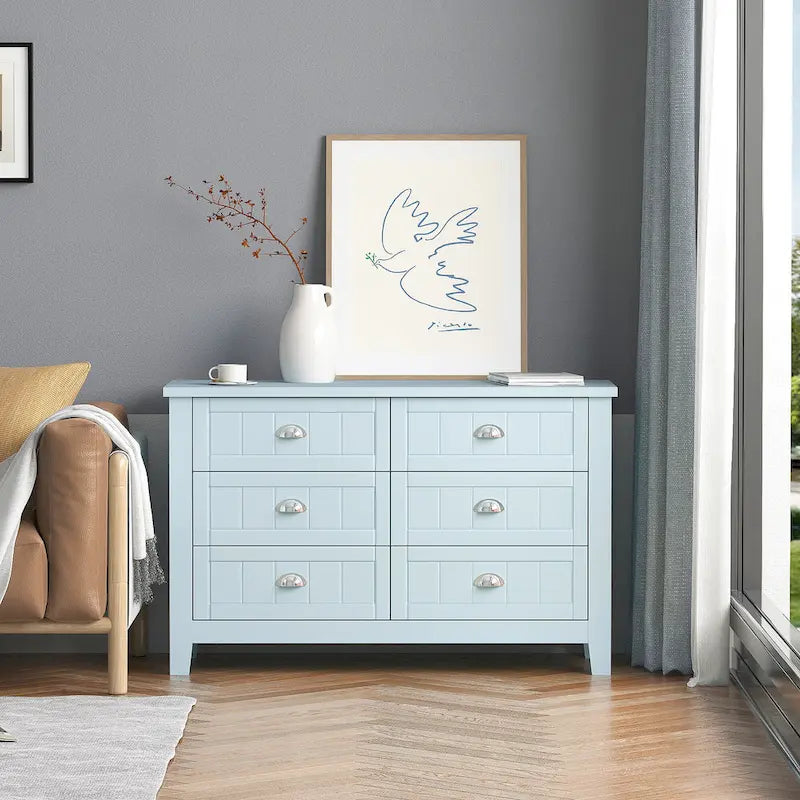Drawer Dresser BAR CABINET side cabinet,buffet service counter, solid wood frame,plasticdoor panel,retro shell handle