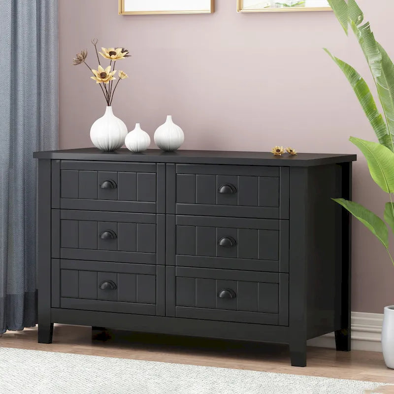Drawer Dresser BAR CABINET side cabinet,buffet service counter, solid wood frame,plasticdoor panel,retro shell handle