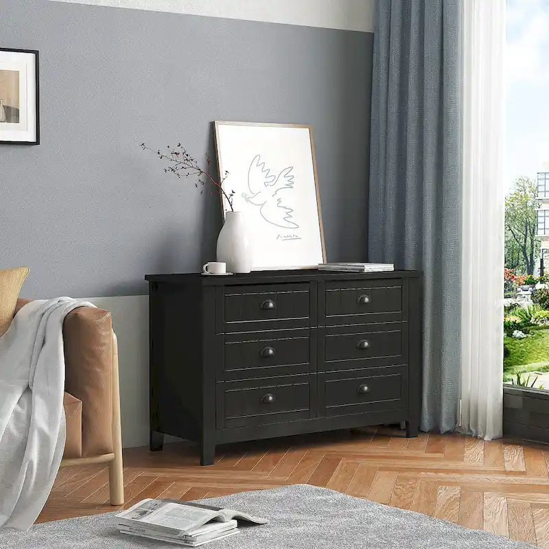 Drawer Dresser BAR CABINET side cabinet,buffet service counter, solid wood frame,plasticdoor panel,retro shell handle