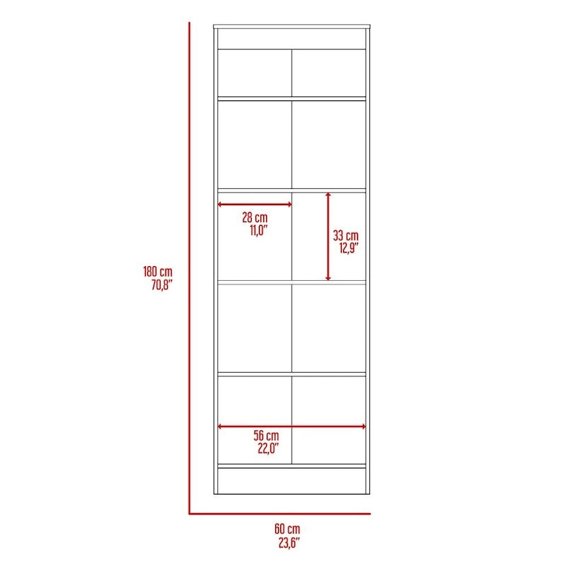 Buxton Rectangle 2-Door Storage Tall Cabinet Light Grey