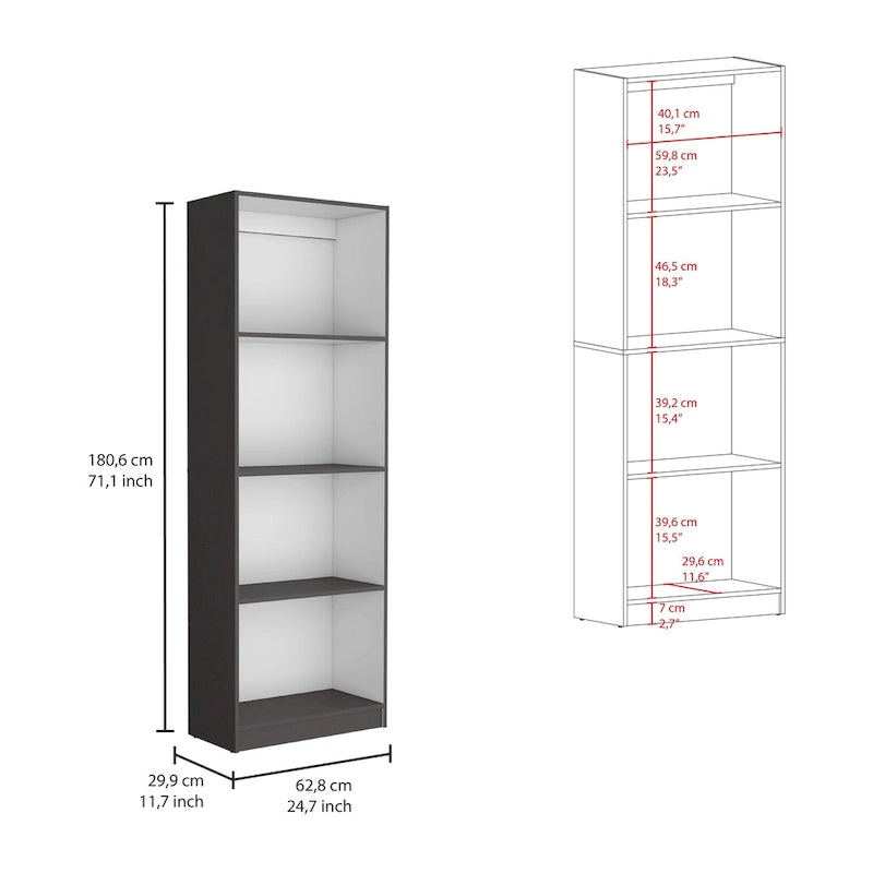 Kenyon 74 Wide 5-Shelf and Cabinet Bookcase Set of 3