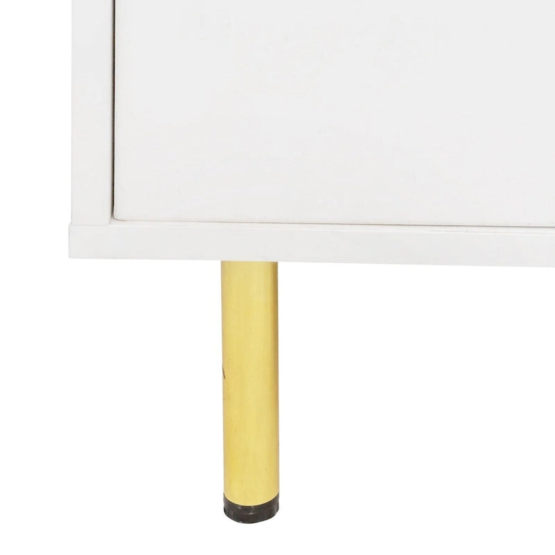 Modern White Armoire with 2 Doors for Bedroom
