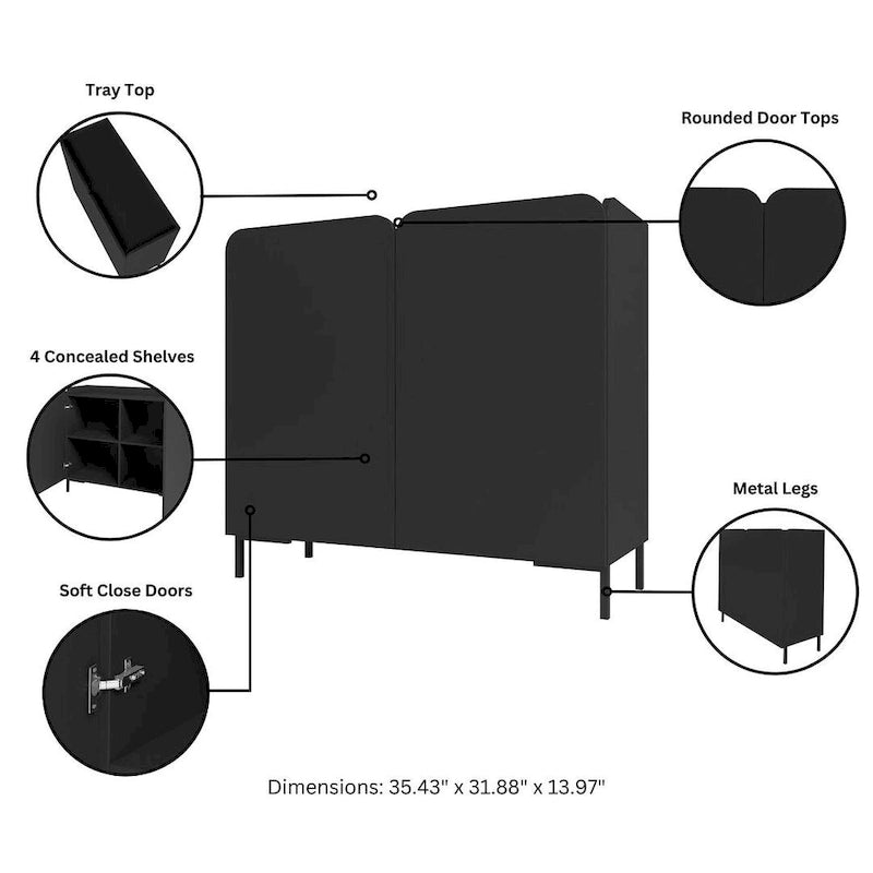 Manhattan Comfort Mid-Century Modern Bogardus Accent Cabinet