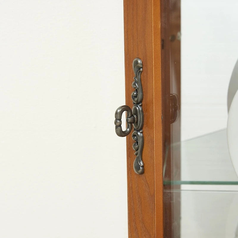 Glass Display Shelf Shelving Bar cabinet with Tempered Glass Door