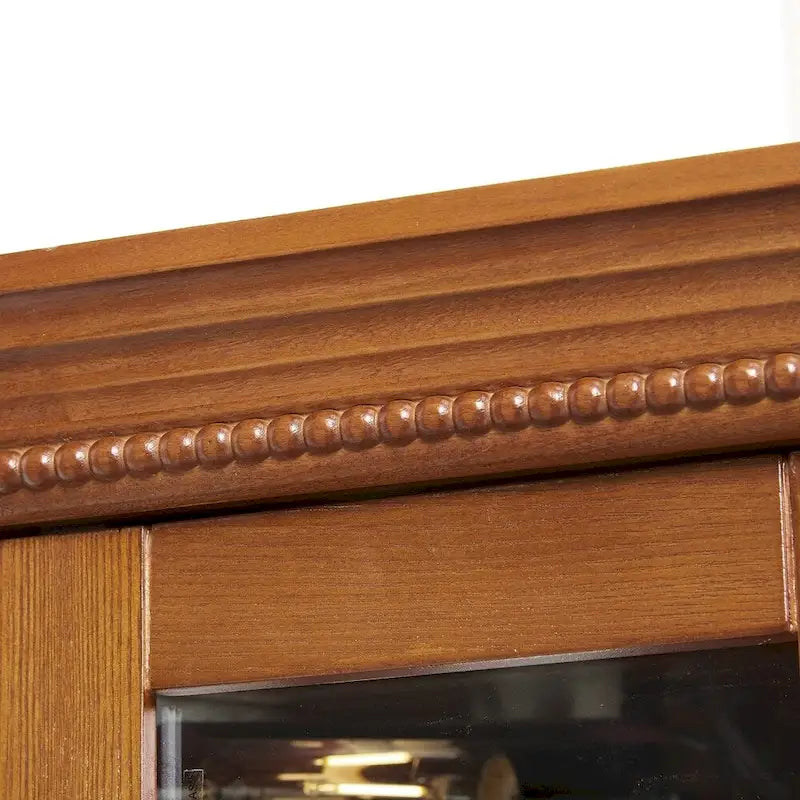 Glass Display Shelf Shelving Bar cabinet with Tempered Glass Door