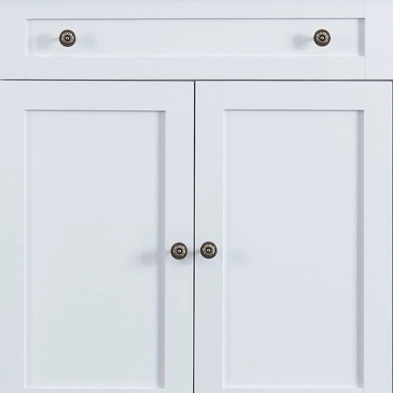 Contemporary Minimalist Wooden Sideboard with 2 Drawers and 2 Cabinets