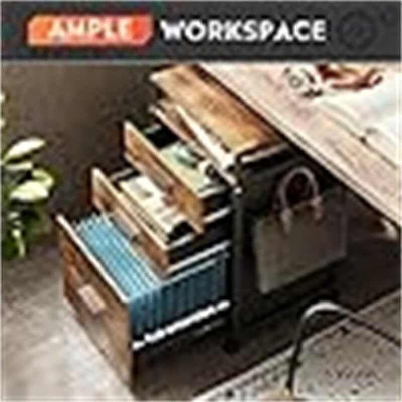 File Cabinet with Storage Drawers - 15.7D x 17.7W x 27.7H