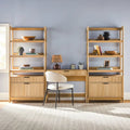 Middlebrook 3-Piece Set Writing Desk with 2 Wide Bookcases
