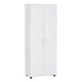 Storage Cabinet with Two Doors for Bathroom Office Adjustable Shelf MDF Board