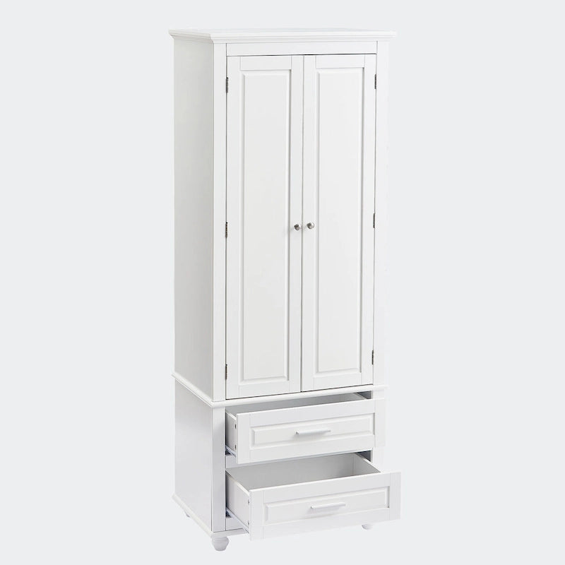 Tall Storage Cabinet with Two Drawers