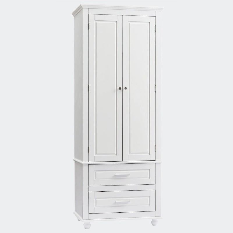 Tall Storage Cabinet with Two Drawers