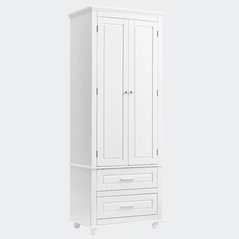 Tall Storage Cabinet with Two Drawers