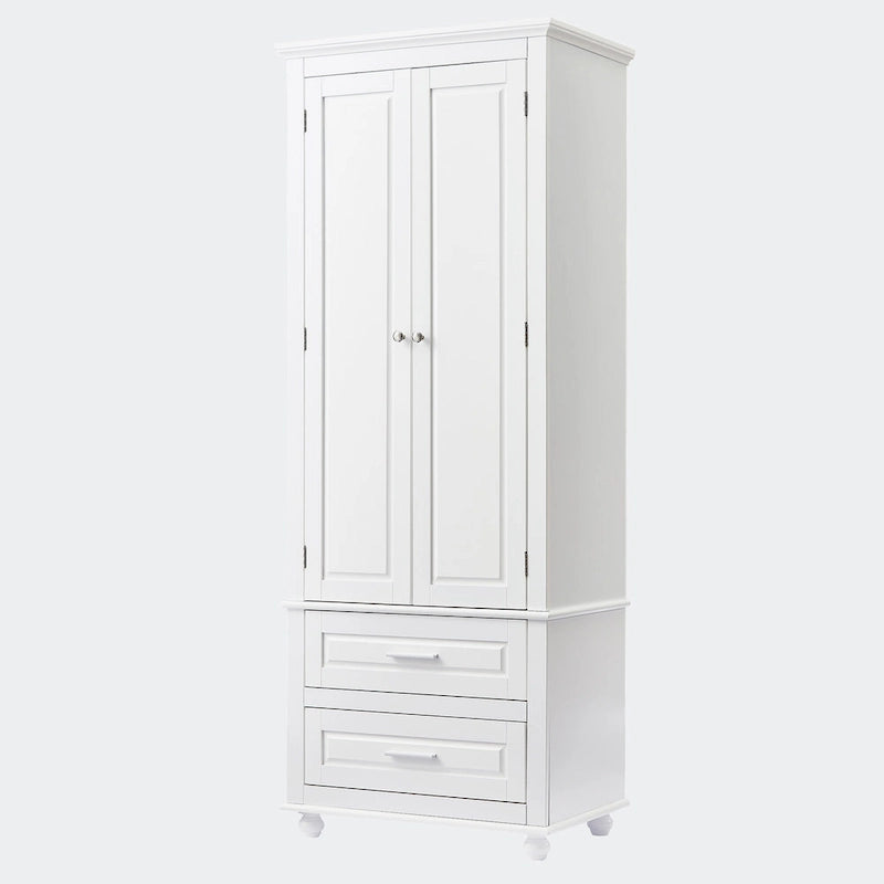 Tall Storage Cabinet with Two Drawers