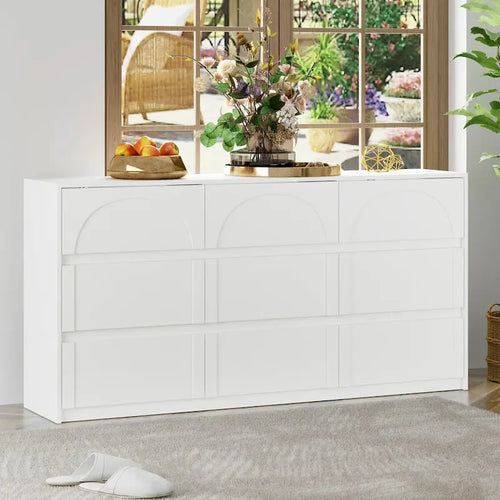 63W Contemporary 6-Drawer Storage Cabinet Sideboard Buffet