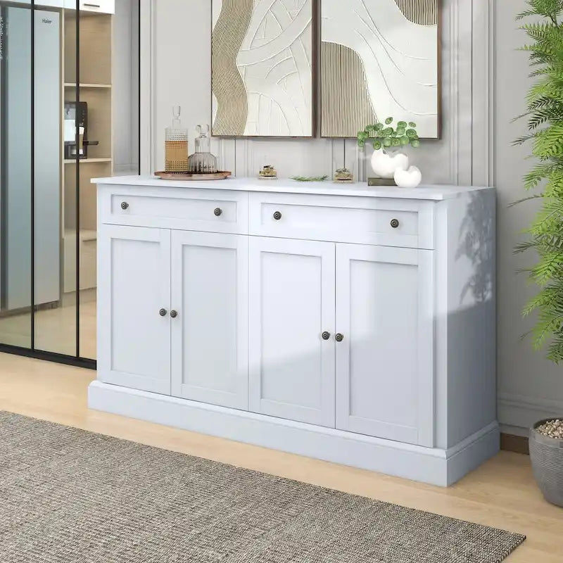 58.30 Inch MDF Sideboard with Adjustable Shelves