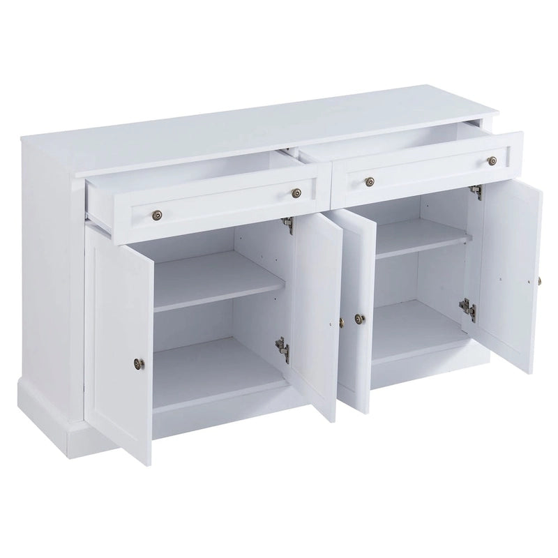 58.30 Inch MDF Sideboard with Adjustable Shelves